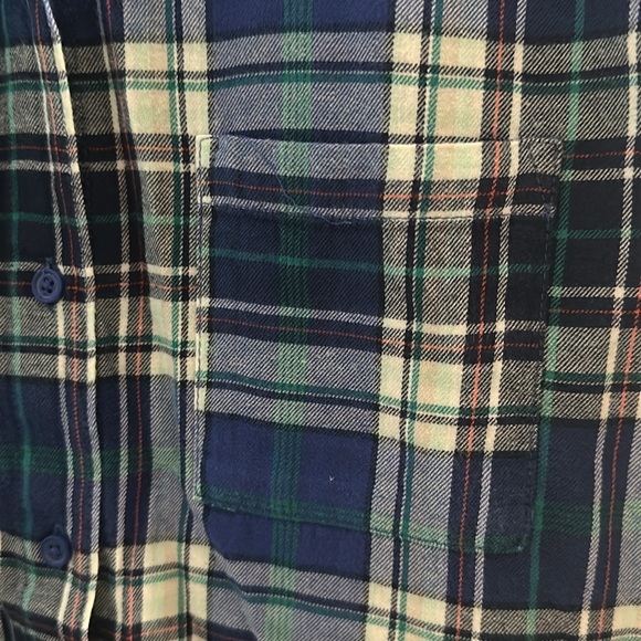 Old Navy Plaid Button Up Blue - Picture 5 of 6